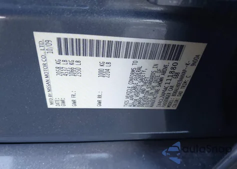 2010 Nissan Altima Hybrid from USA, damaged, VIN 1N4CL2AP4AC111880